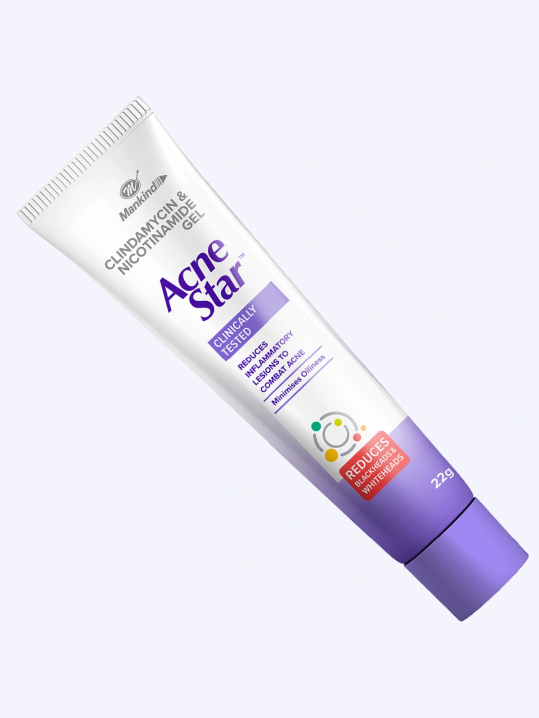 Крем от акне, прыщей и угрей с клиндамицином и ниацинамидом, 22 г — для чистой и здоровой кожи, Acne Star