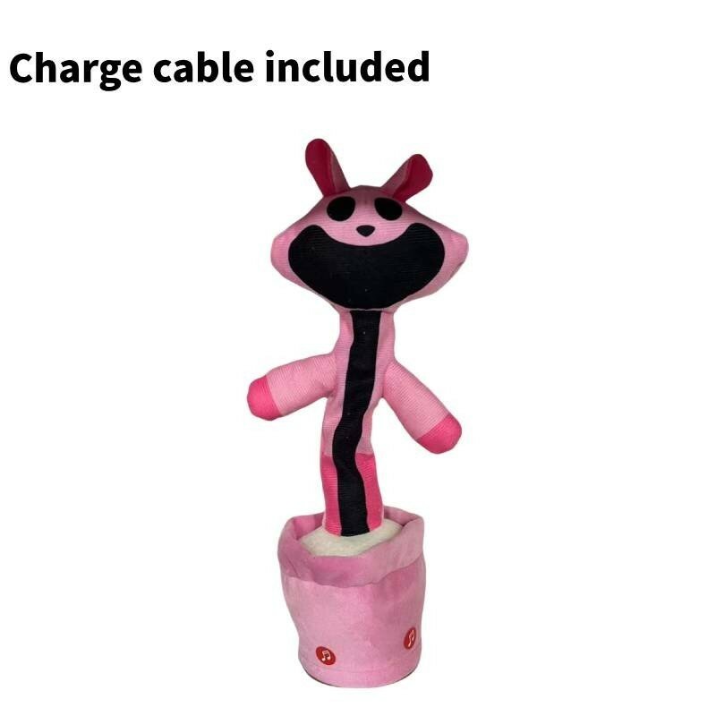 Плюшевая игрушка Boppy с функцией пения, танцев и записи, идеальна для детей и коллекционеров, розовая