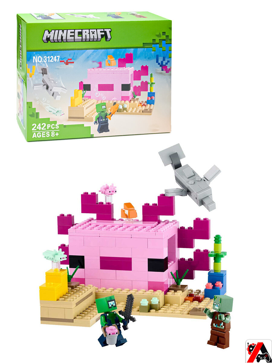 Конструктор Майнкрафт Дом Аксолотля