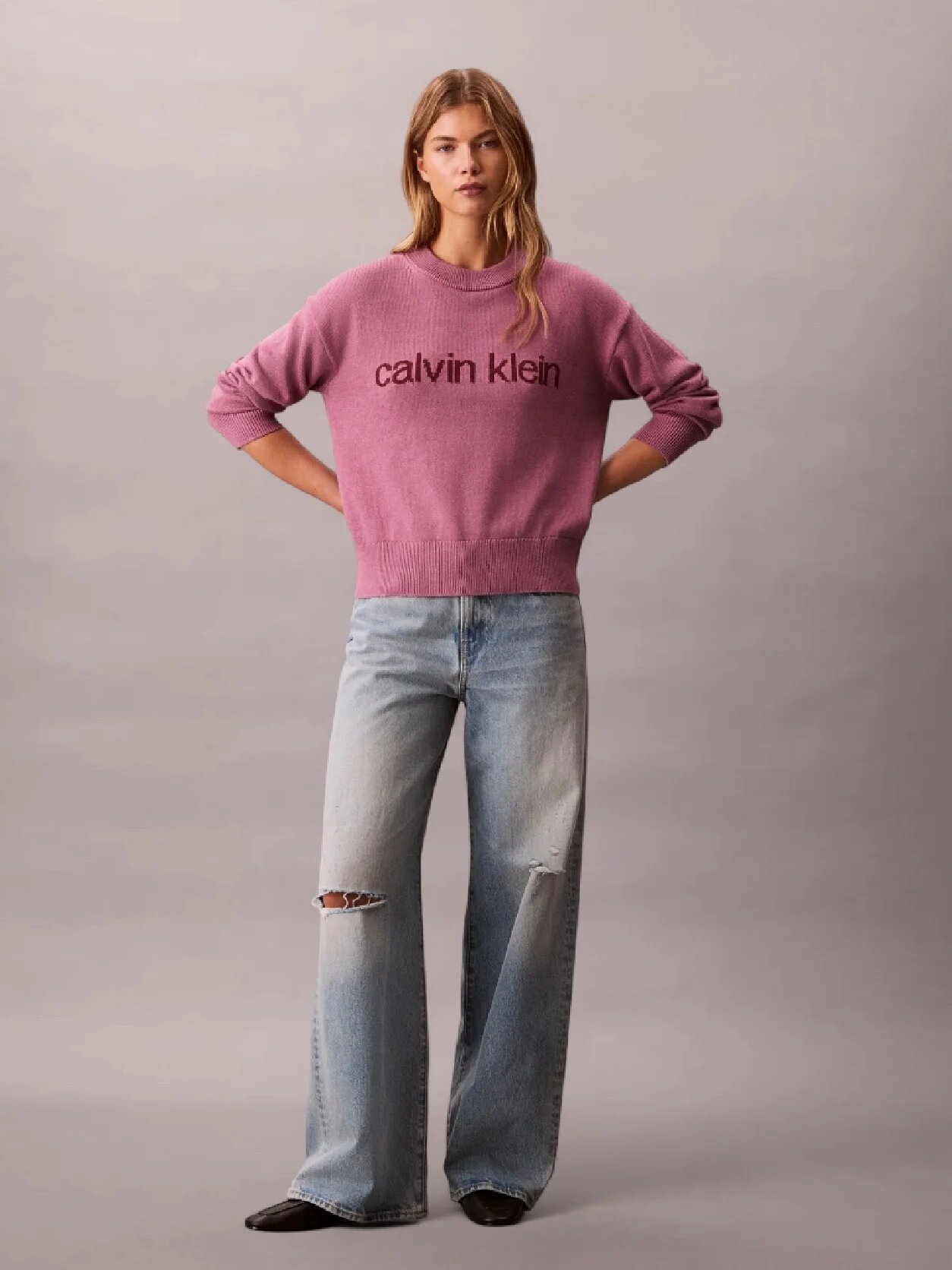 Свитер Calvin Klein Jeans, размер S, , бордовый — фото 1