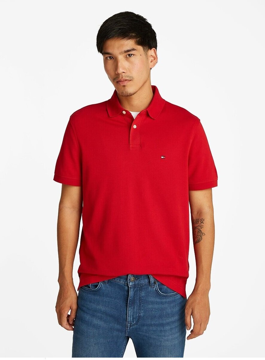 Поло TOMMY HILFIGER 1985 Сollection Regular fit Polo, размер M, красный