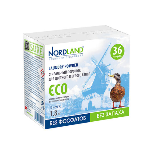 Стиральный порошок Nordland Laundry powder ECO, 1.8 кг