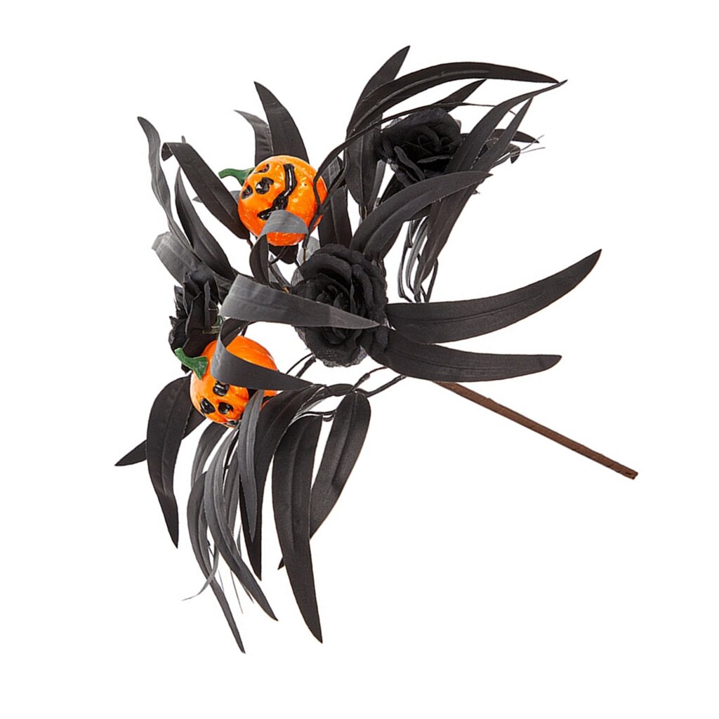 Искусственные букеты черного цветов букеты на Хэллоуин с тыквой реалистичный лист