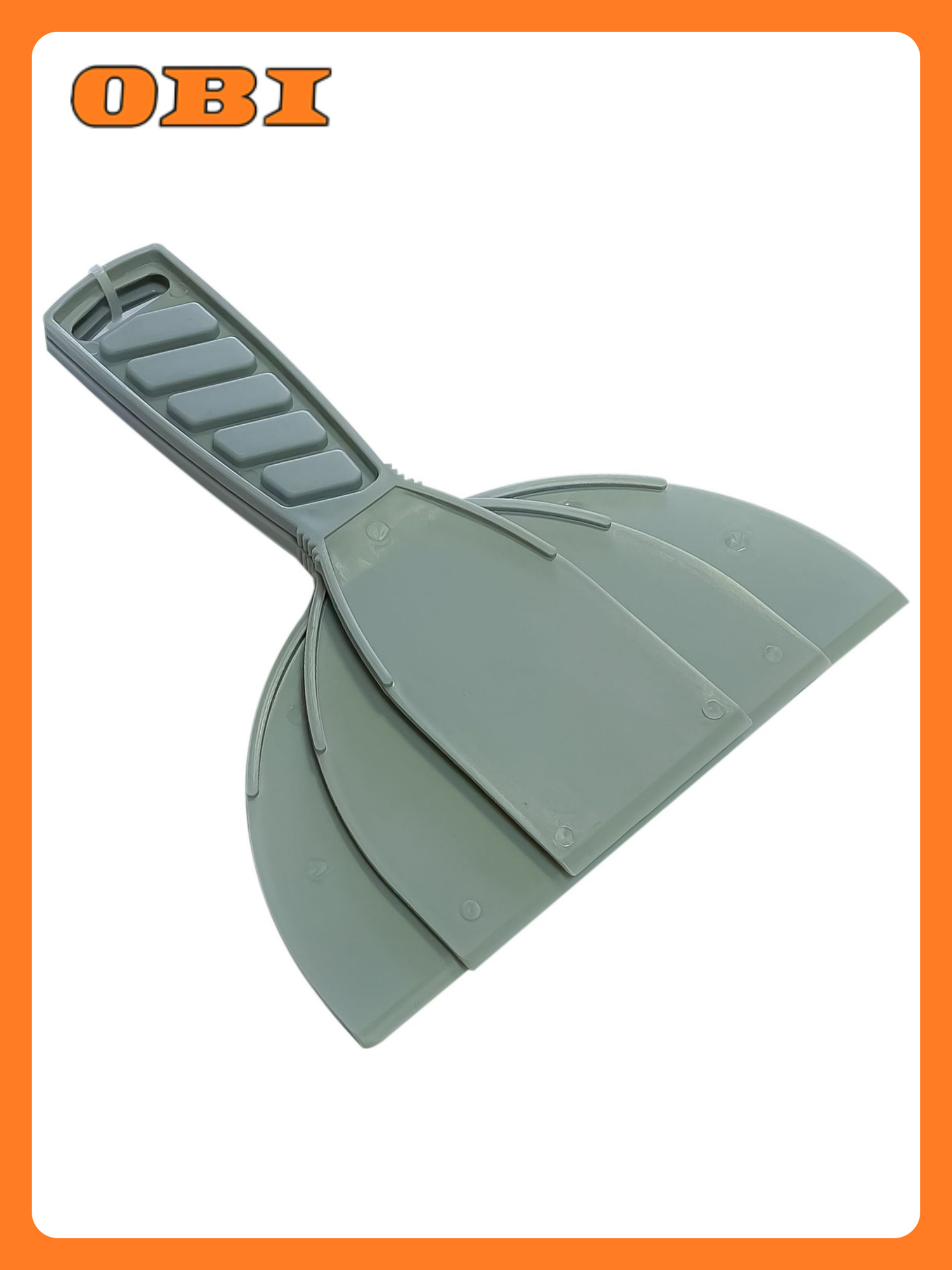 Набор шпателей интек 50-100-150 для затирки пластик серебристый