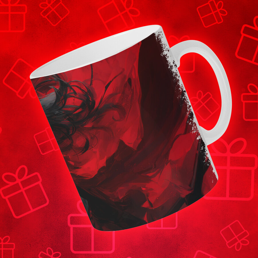 Кружка Аниме, керамическая, яркий принт, для поклонников аниме — фото 1