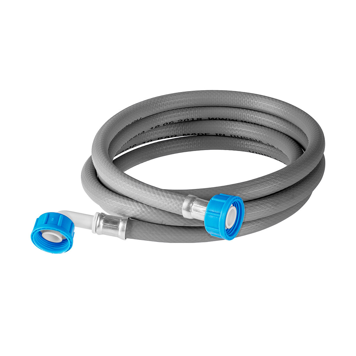 Шланг наливной VIRPLAST для стиральной машины 25 м гайка-гайка угловой