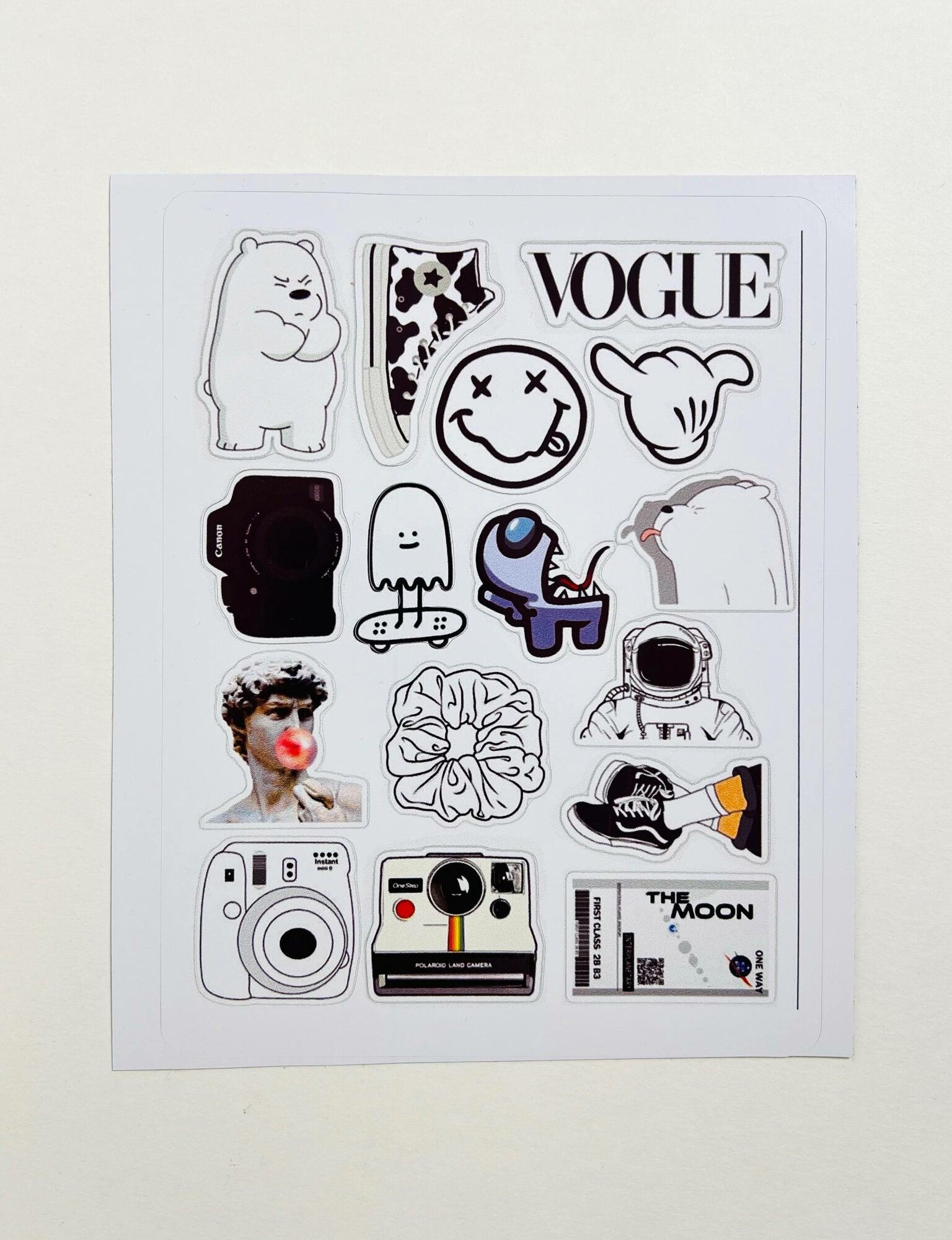 Наклейки виниловые для чехла смартфона, ноутбука, для скрапбукинга, глянцевая самоклеющая.