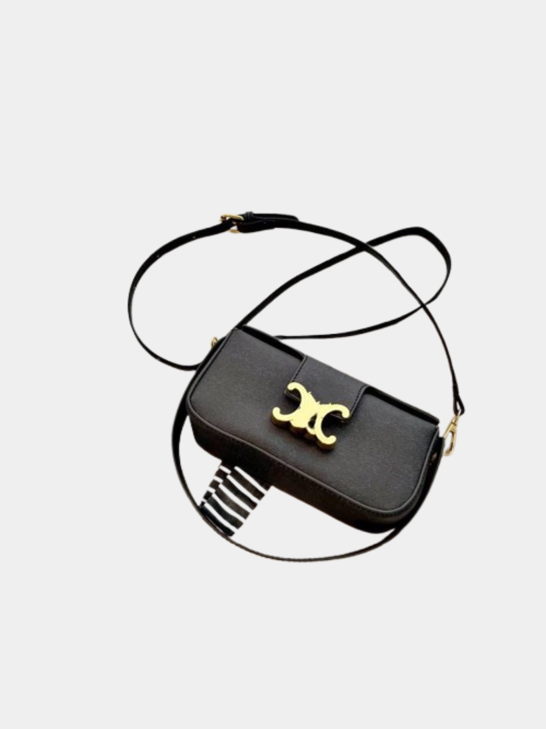 Сумка багет , серый — фото 1