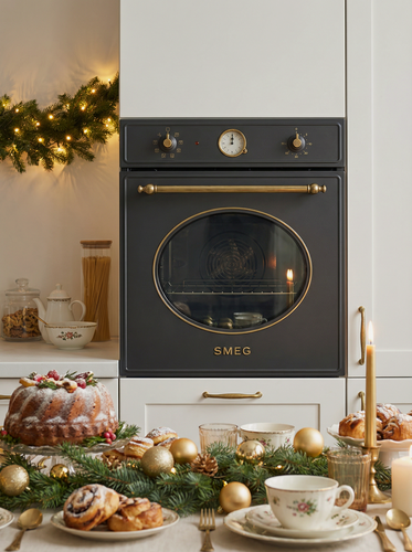 Изображение товара Электрический духовой шкаф Smeg SF68C1AO, антрацит, латунь, серия Coloniale