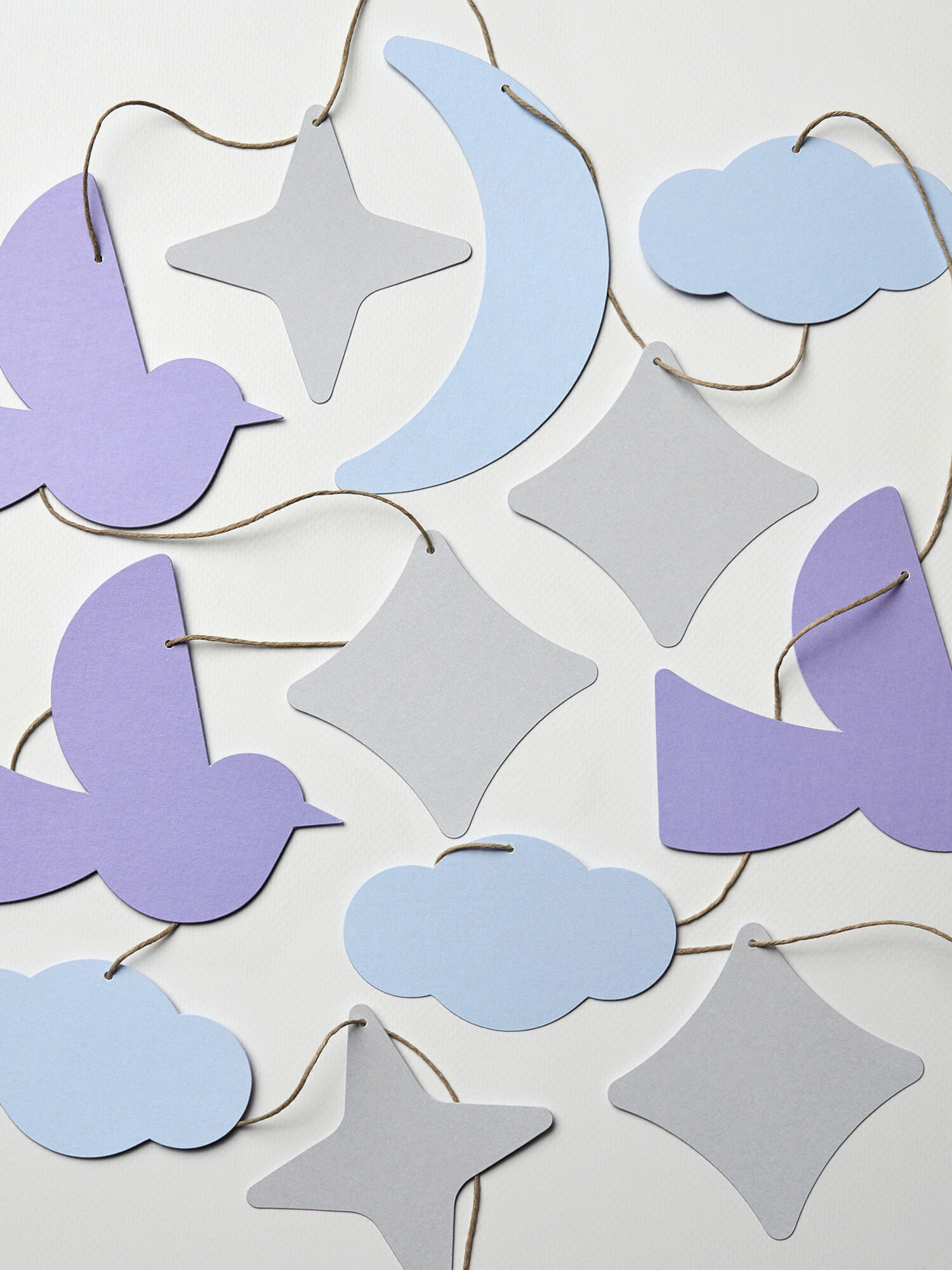 Гирлянда интерьерная бумажная Frosty dream. Цвет: Night, длина 3 м.