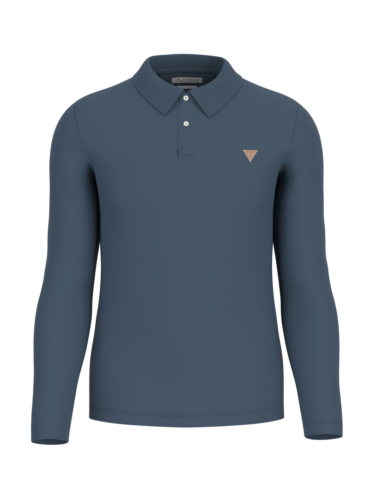 Поло GUESS OLIVER LS, размер 2XL, синий — фото 1