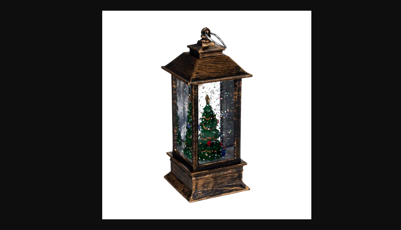 Светильник новогодний, "Фонарь", Снежное кружево, Ель, 1 светодиод, LR44*3, IP20