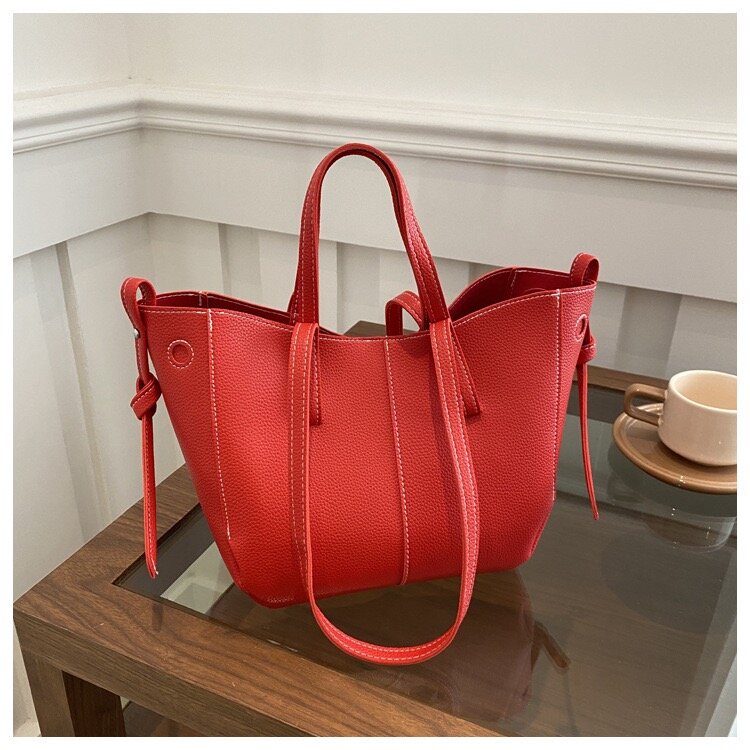 Сумка-рюкзак  Сумка женская, через плечо, тоут, А4, красный — фото 1