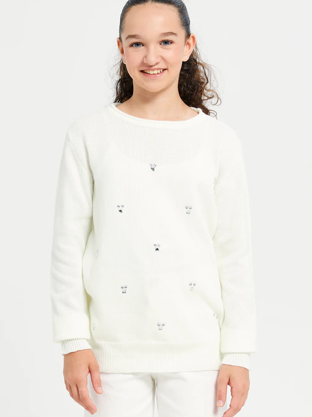 Пуловер REDTAG, размер 8-9 лет, cream — фото 1