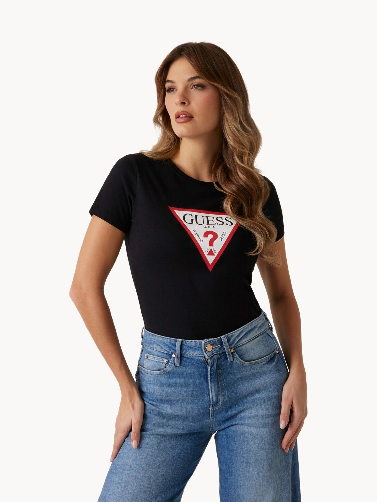 Футболка GUESS SS CN Original Tee, размер S, черный