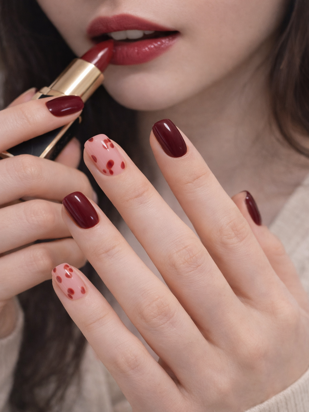 Накладные ногти с дизайном для быстрого и стильного маникюра. — фото 1