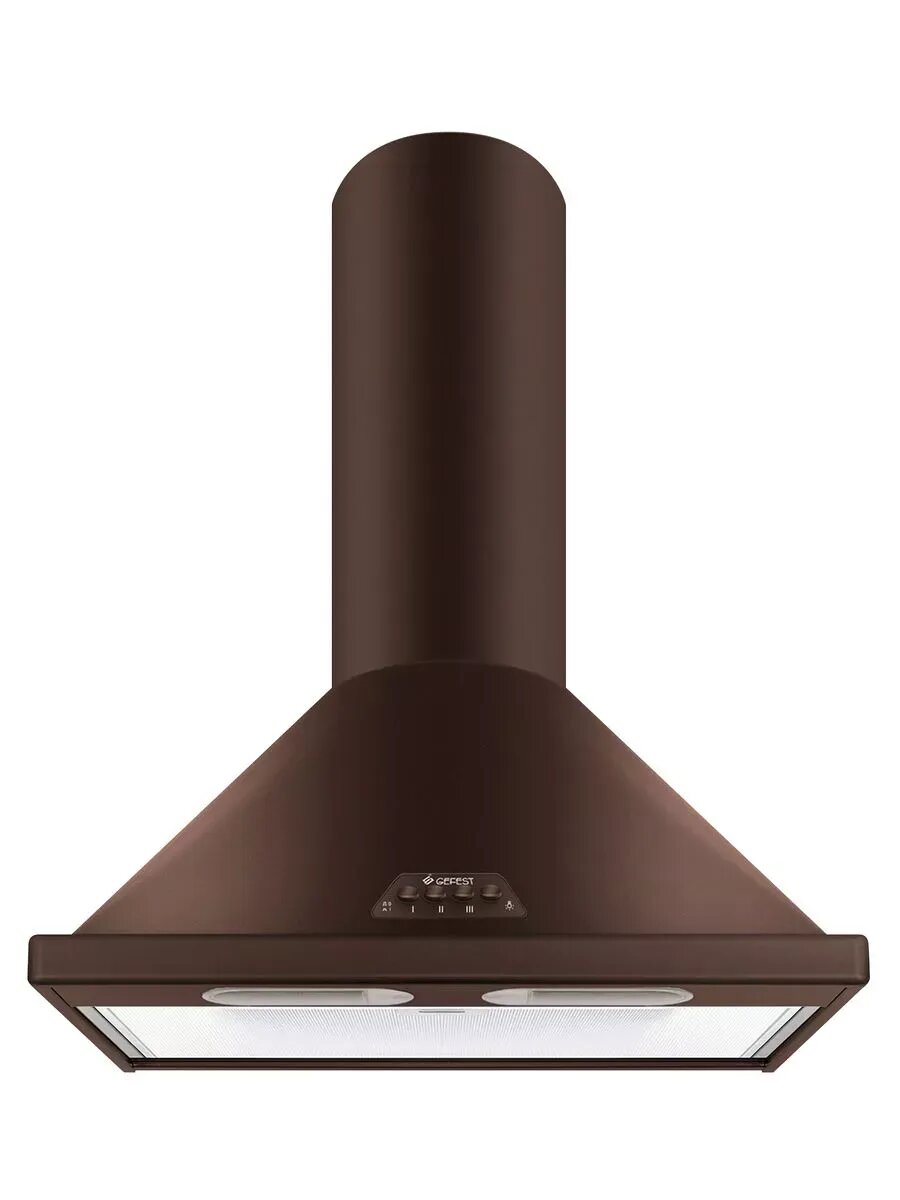Вытяжка Gefest ВО-1502 К17 коричневый, отвод и рециркуляция, до 600 м³/ч, 185 Вт