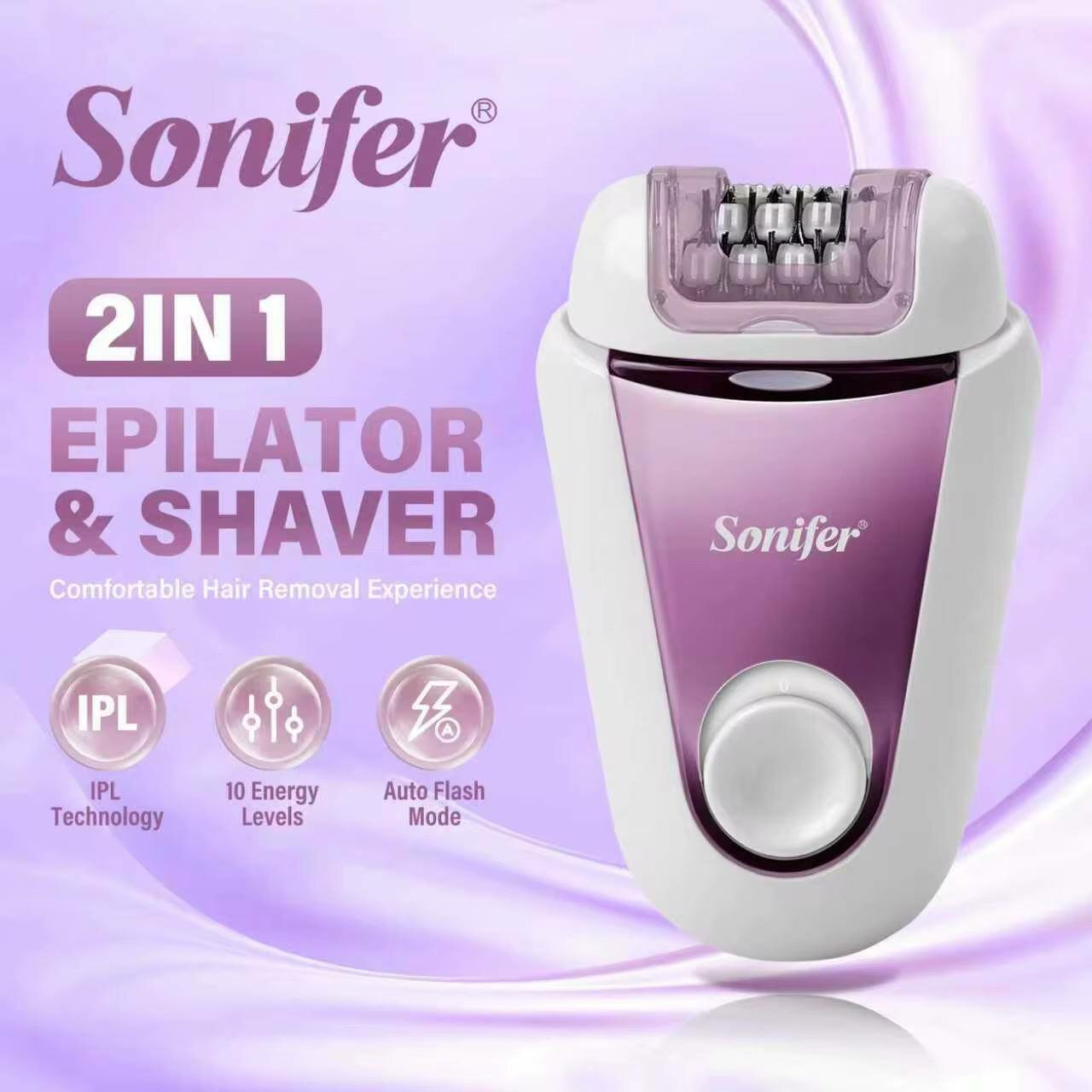 Фотоэпилятор Sonifer-9742, биоразлагаемый, для волос плохо поддающихся депиляции,