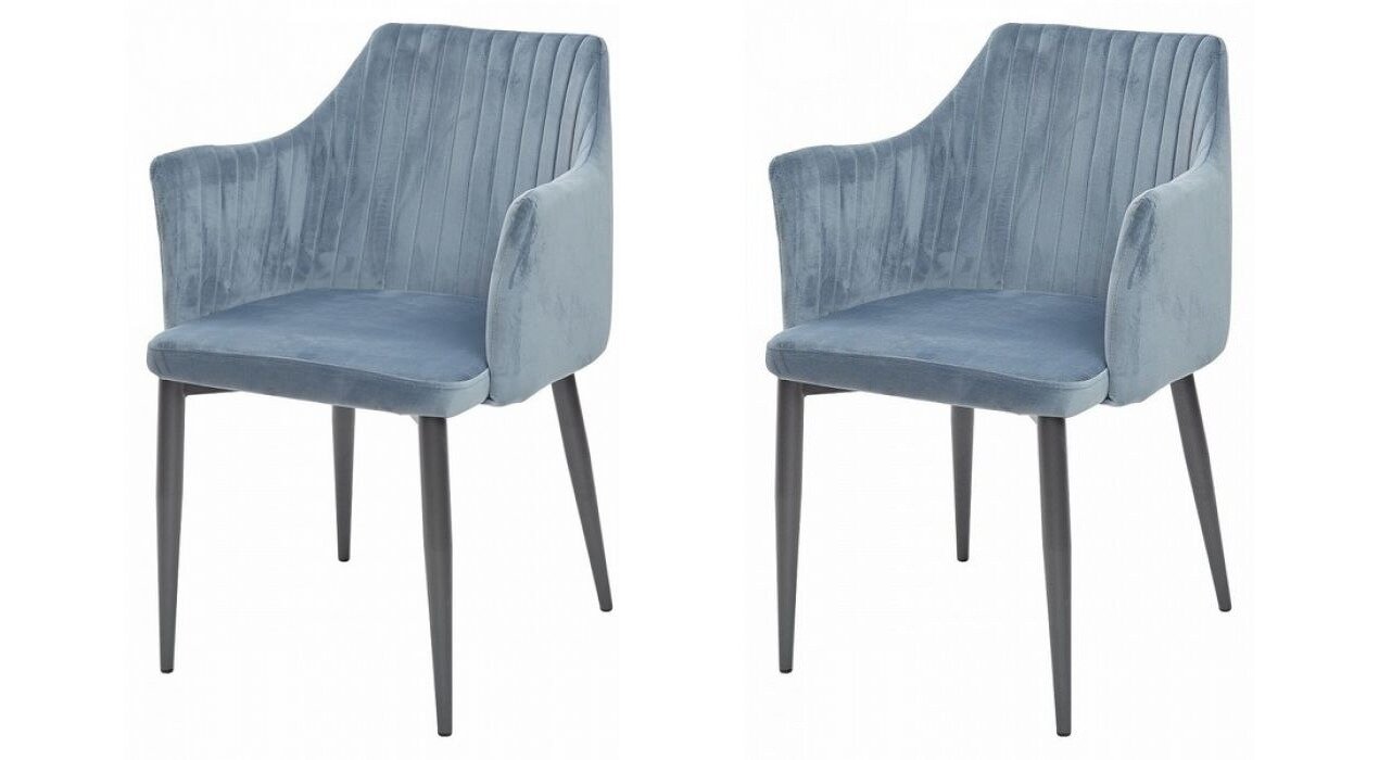 Комплект из 2-х стульев OTTAVA пудровый синий - антрацит