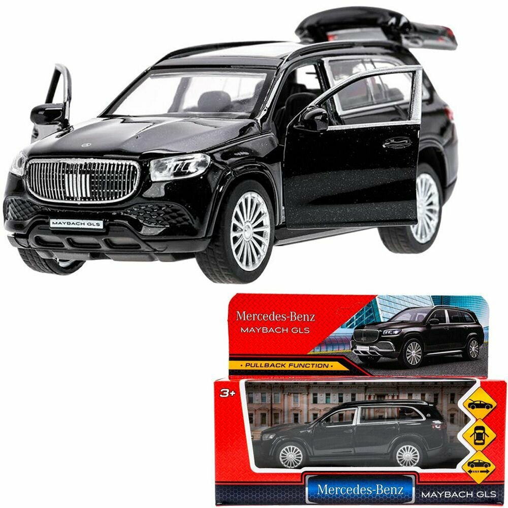 Машинка Технопарк Mercedes-Benz Maybach GLS, черный, 1:43, арт. MAYBCHGLS-12-BK