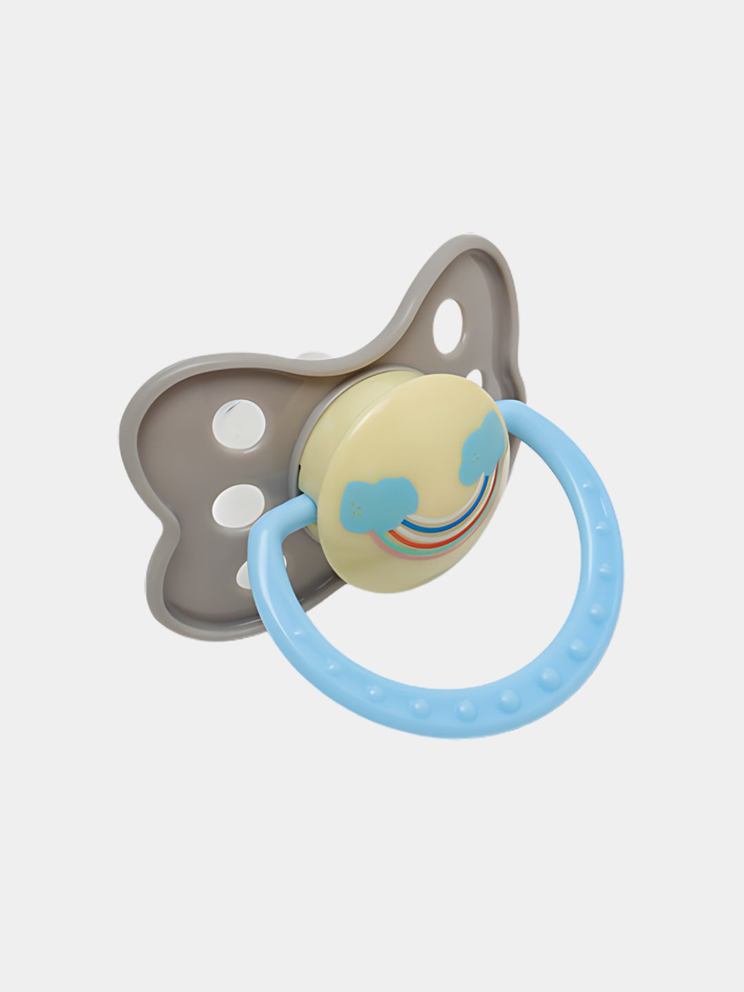 Соска - пустышка для младенцев, с держателем, силиконовая, 2 в 1 — фото 1