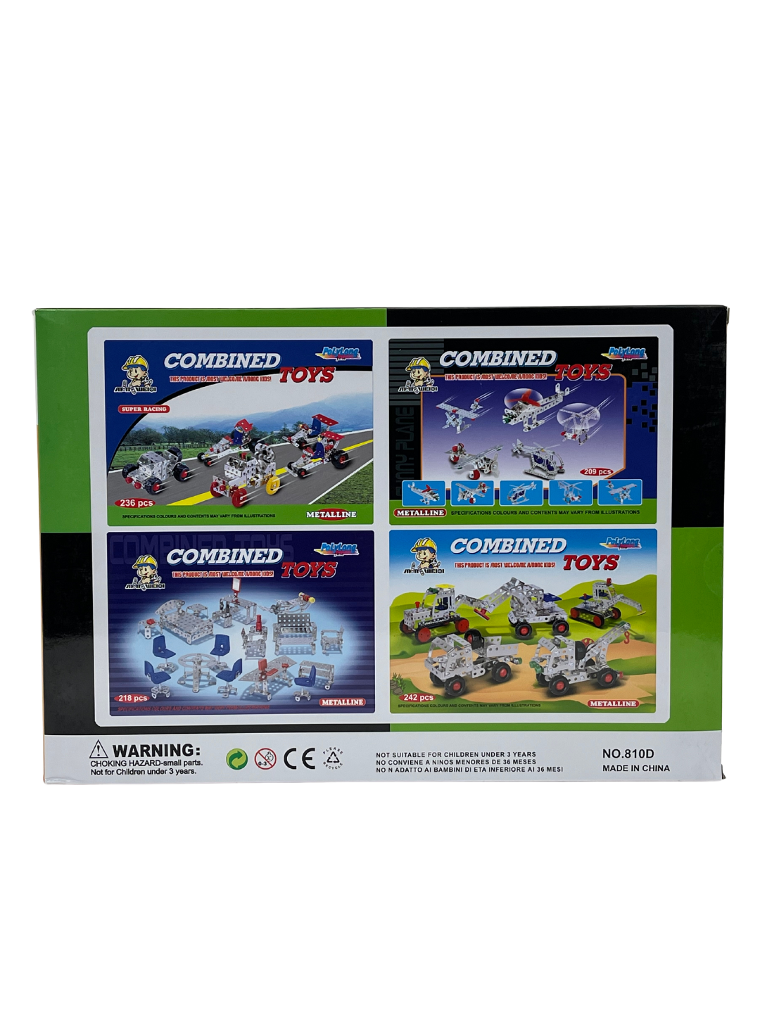 Конструктор PolyLong Metal Models, 5 моделей техники, 242 детали, от 8 лет — фото 1