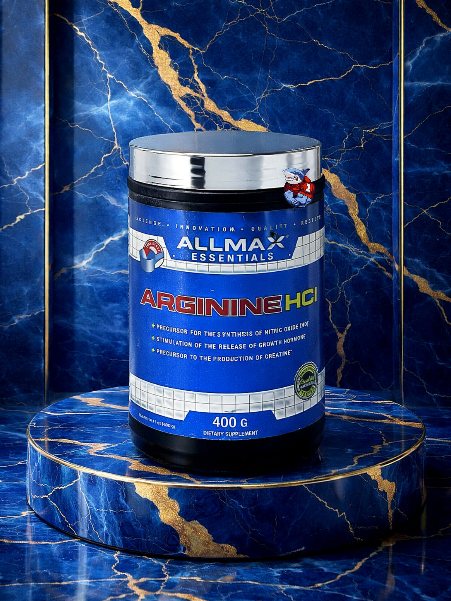 L arginine от Allmax 400 грамм 80 порций аргинина гидрохлорида.