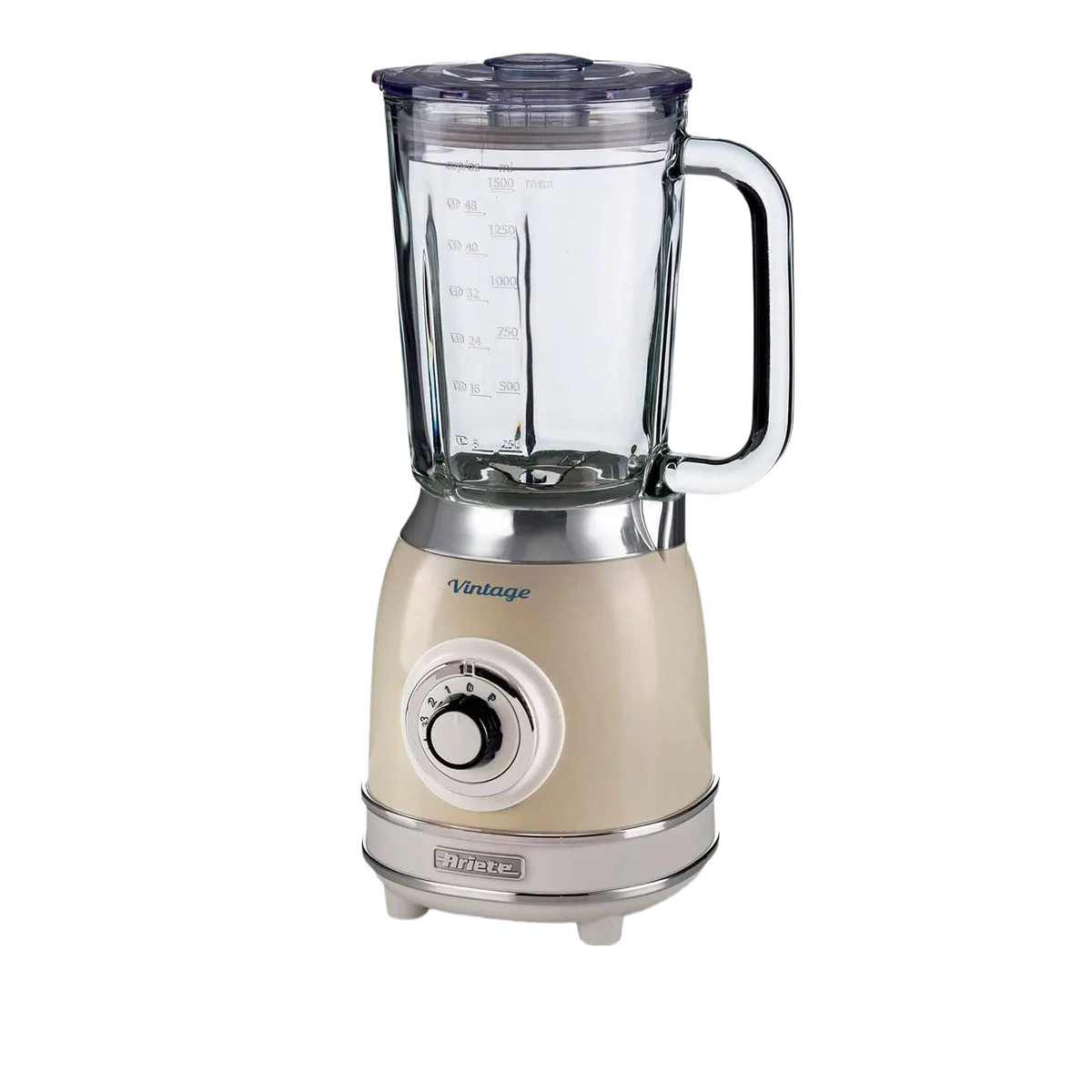 Блендер Ariete Vintage 583/03, стационарный, 1000Вт, 4 скорости, стеклянная чаша, бежевый