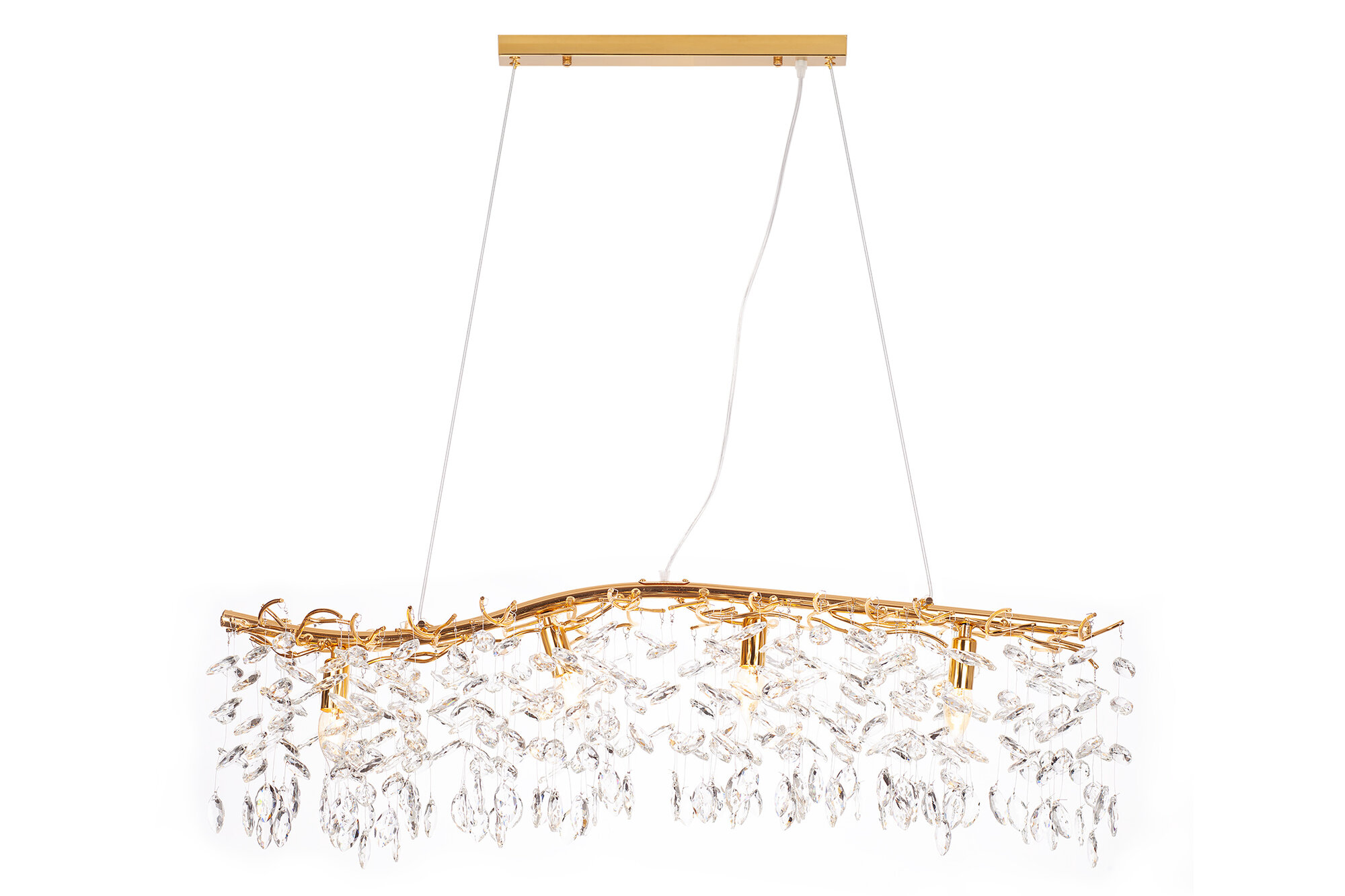 Люстра Mak-interior Veridian, E14, 6 лампочек, современная, золотая — фото 1