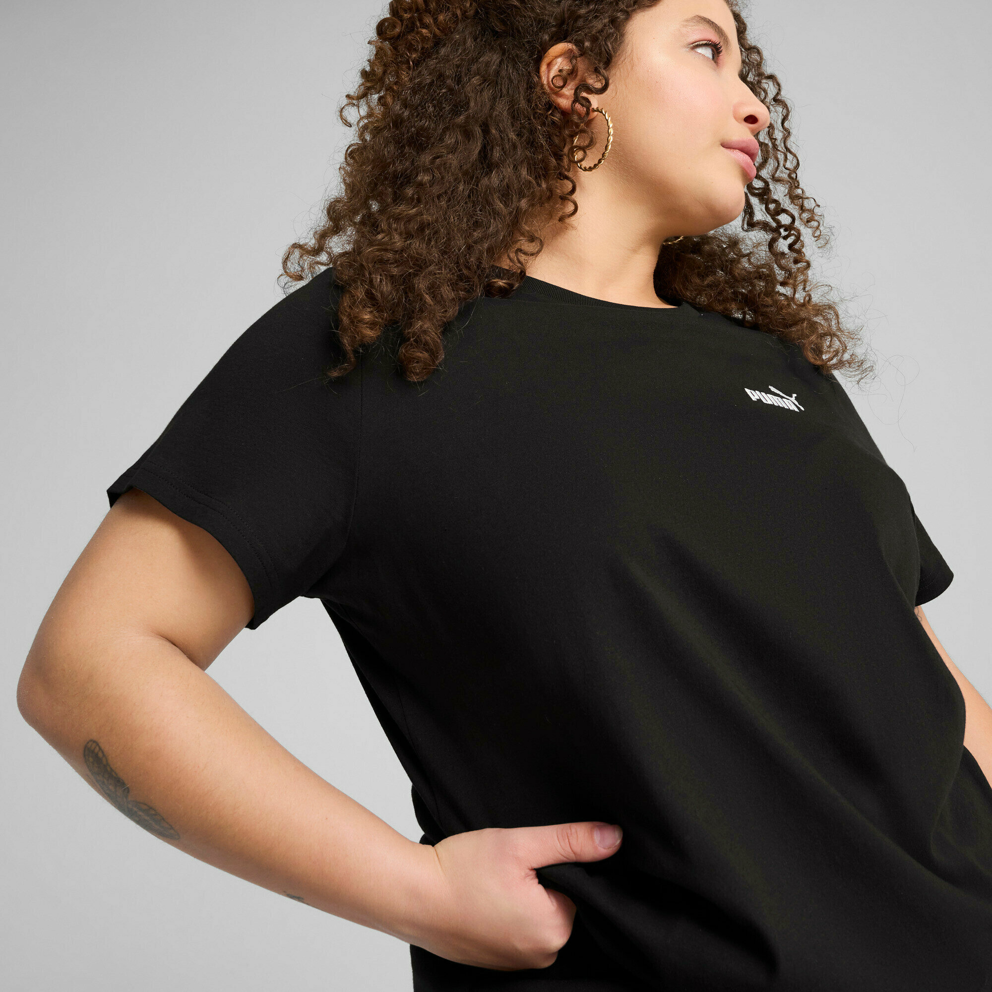 Футболка PUMA ESS Small No. 1 Logo, размер S, черный — фото 1