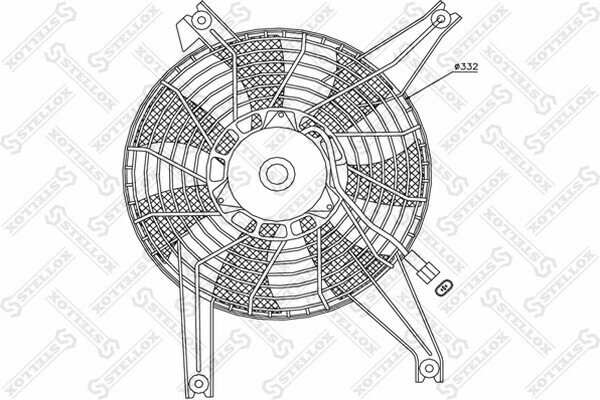 Вентилятор охлаждения STELLOX 29-99327-SX Mitsubishi Pajero 3, 2did, 3, 5jdi 00->