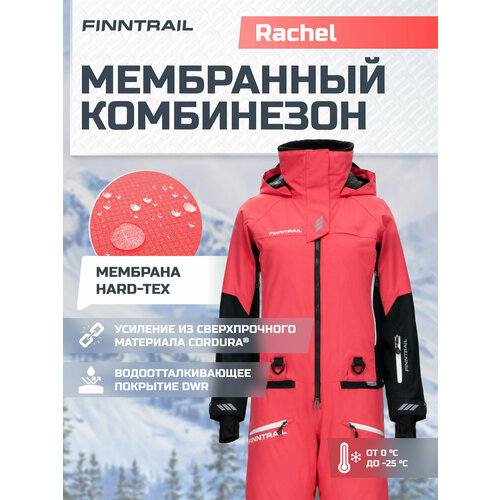 фото Комбинезон сноубордический finntrail rachel утепленный горнолыжный, размер xs, розовый,