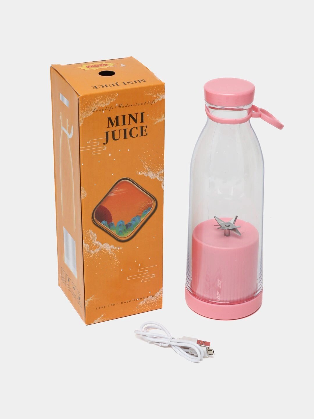 Портативный мини-блендер "Аметист", USB-зарядка, для смузи, сока