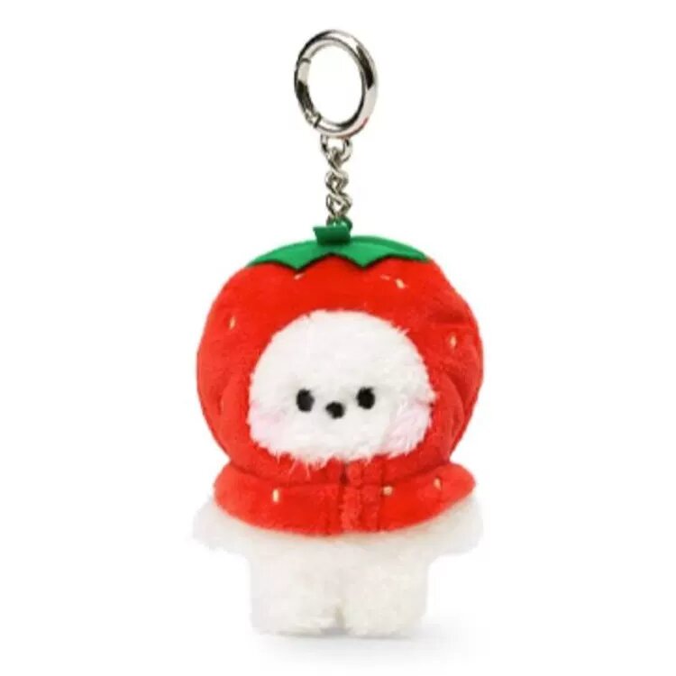 BT21 Minini Фруктовая Тематическая Плюшевая Ключеншн KOYA Персонаж Мини Плюшевая Игрушка Аксессуар, Высота Менее 10 см,