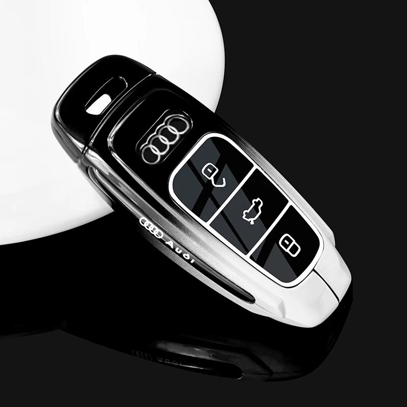 Однокомпонентный ключевой браслет Audi A6L, двойной градиентный черный оттенок, подходит для роскошных авто