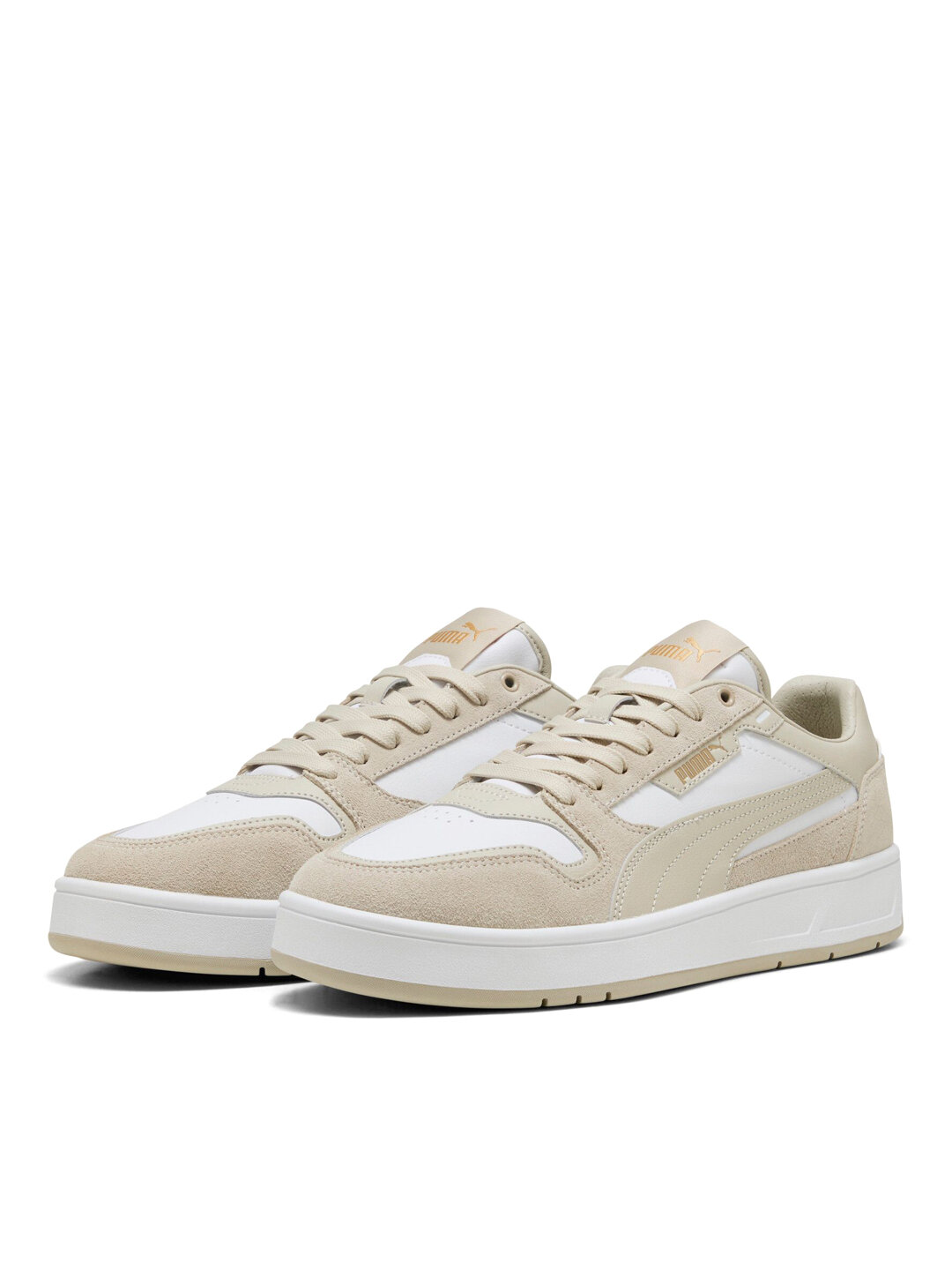 Кеды PUMA Court Classic Street, размер 8,5 UK, бежевый — фото 1