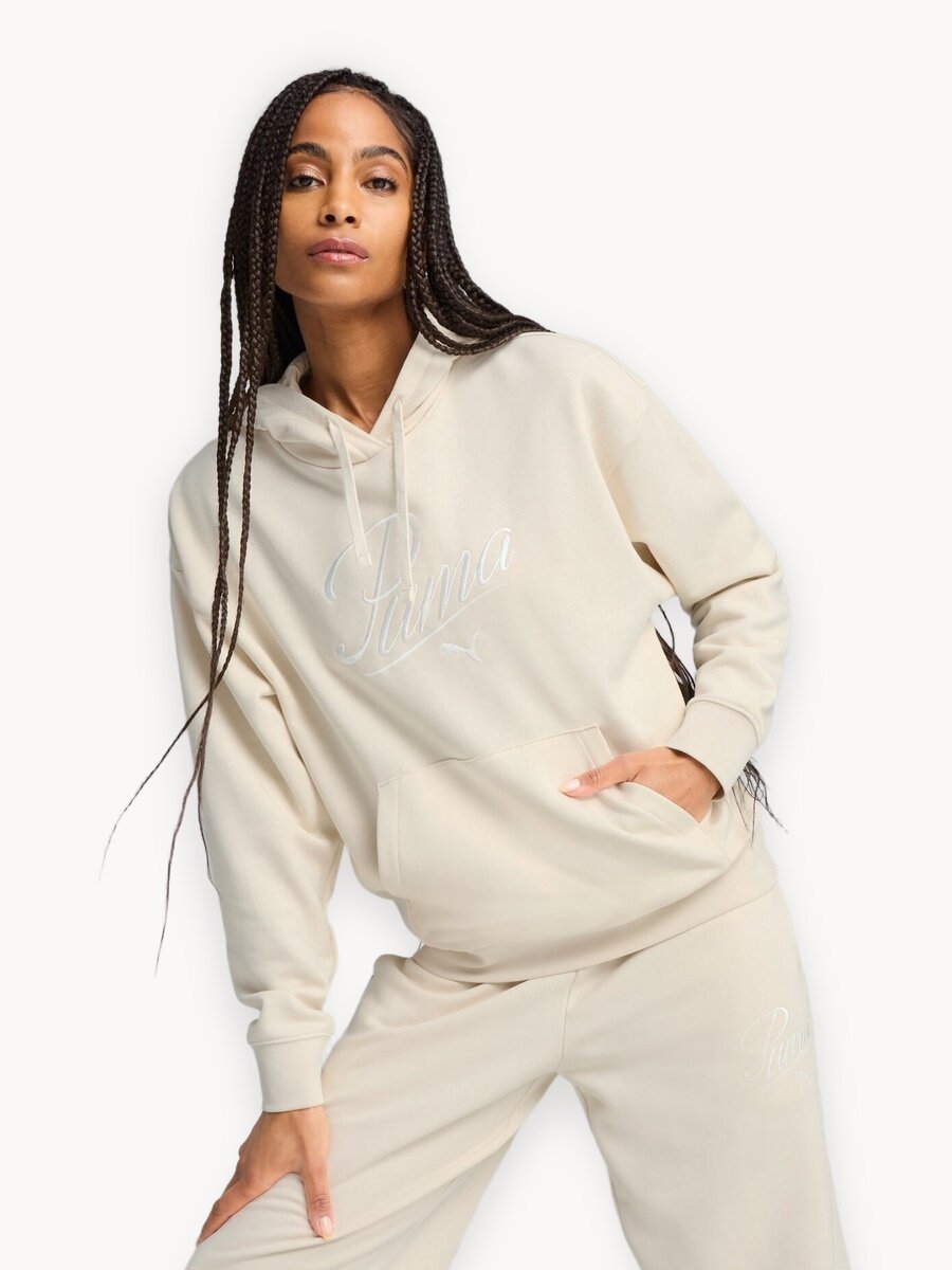 Худи PUMA Essentials Script, размер XL, , бежевый