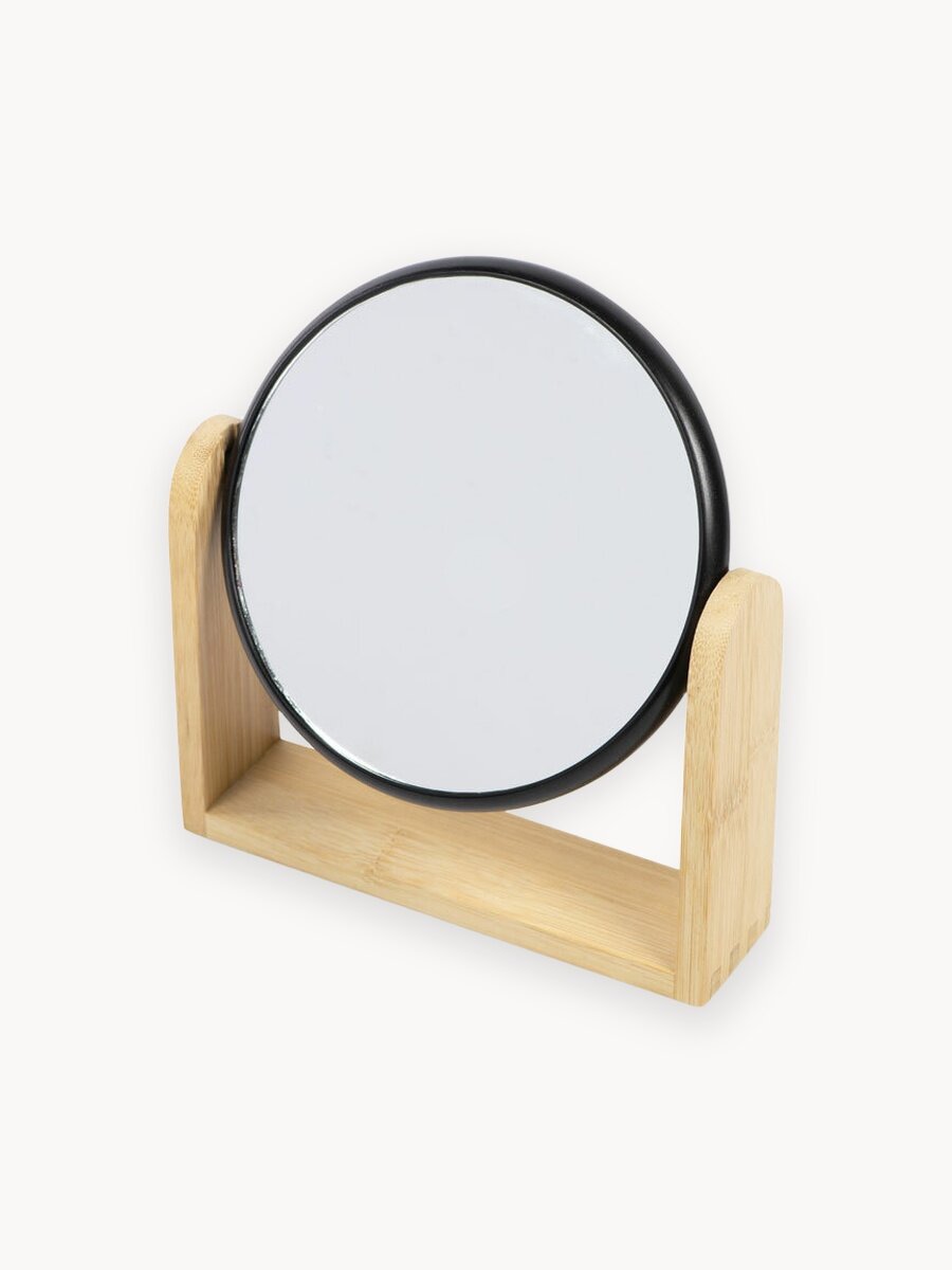 Зеркало «Black Mirror» Oasis, из бамбука, настольное, бежевый