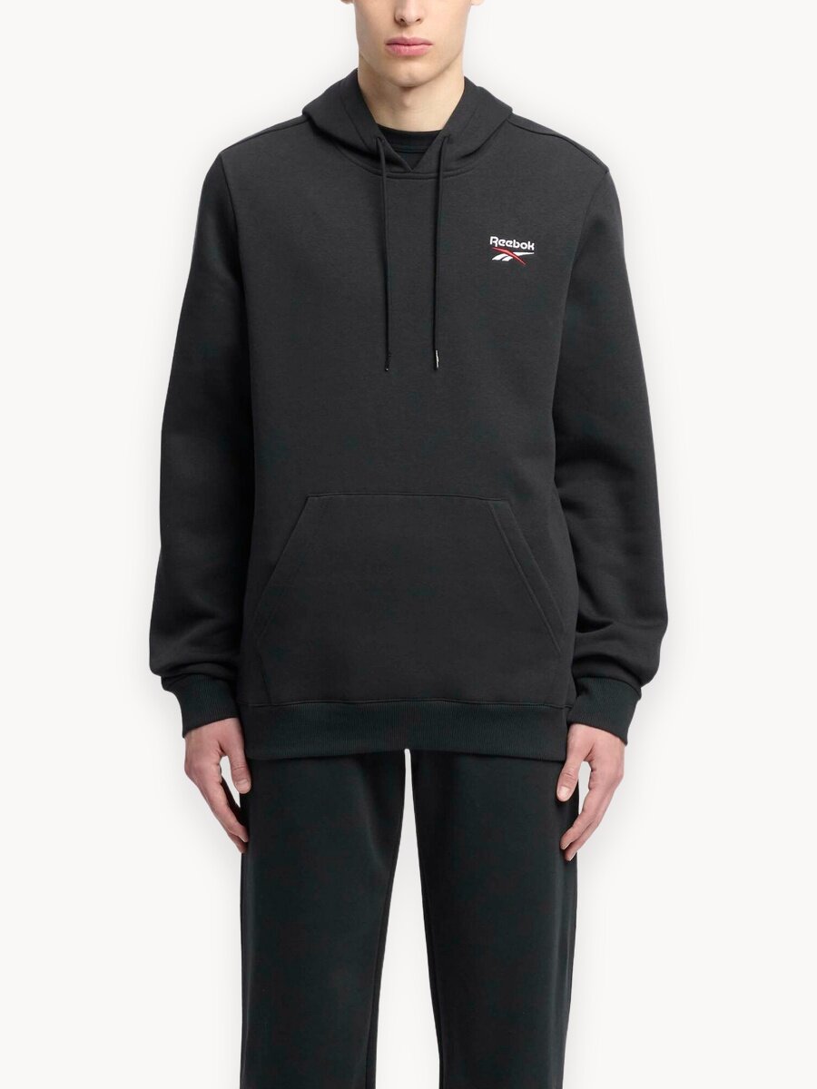 Худи спортивное Reebok Identity Small Logo, размер XL INT, , черный/белый/красный