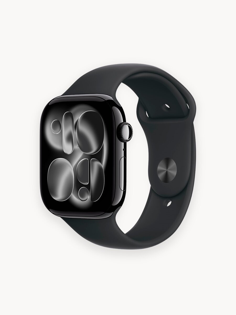 Apple Watch Series 11 46 мм GPS 64 Гб черный корпус из алюминия черный спортивный ремешок M/L
