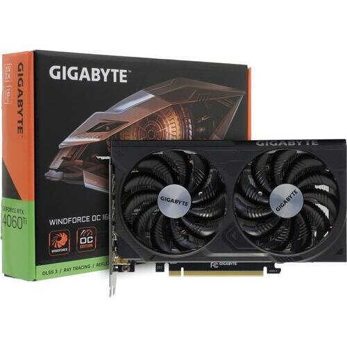 GigaByte Видеокарта Gigabyte PCI-E 4.0 GV-N406TWF2OC-16GD NVIDIA GeForce RTX 4060TI 16384Mb 128 GDDR6 2565/18000 HDMIx2 DPx2 HDCP Ret — фото 9