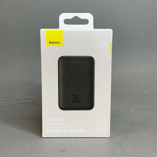 Внешний аккумулятор с поддержкой беспроводной зарядки Xiaomi Baseus Magnetic Wireless Charging Power Bank 10000 mAh 20W Black PPCXM10 345000₽