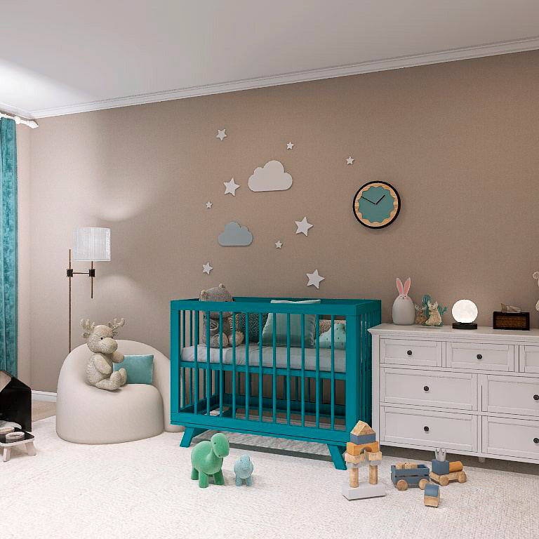 Кроватка для новорожденного Lilla - модель Aria Ocean Blue 4102363
