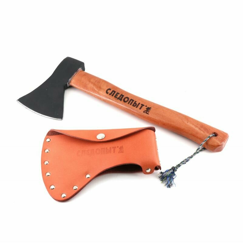 Топор следопыт туристический 390х155х110 мм, 995 гр, в кожаном чехле