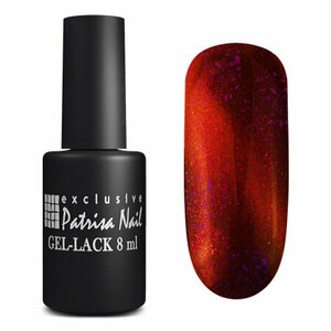 Гель-лак Patrisa Nail Royal Red Pulse BD71 (Алый с розовым шиммером), 8 мл