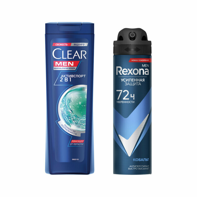 Подарочный набор REXONA MEN Будь Уверен (Шампунь + дезодорант)