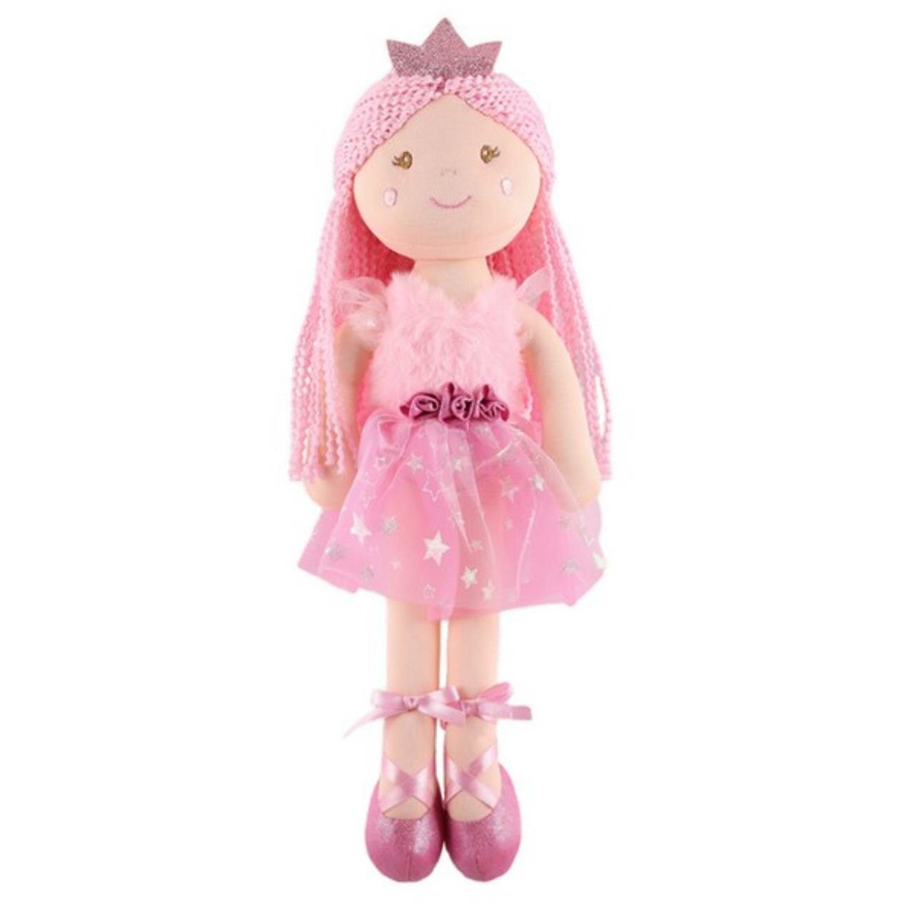 Мягкая игрушка Maxitoys, Кукла Принцесса Мэгги в Розовом Платье, 38 см, в п 38x12x9 см