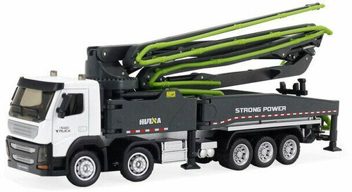 Металлический грузовик бетононасос HuiNa Toys 1:50 - HN1709-GREEN (HN1709-GREEN)