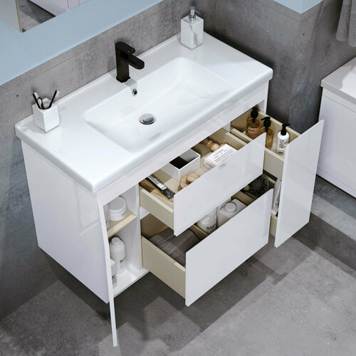 Alavann Тумба с раковиной Alavann Eva 100 белая