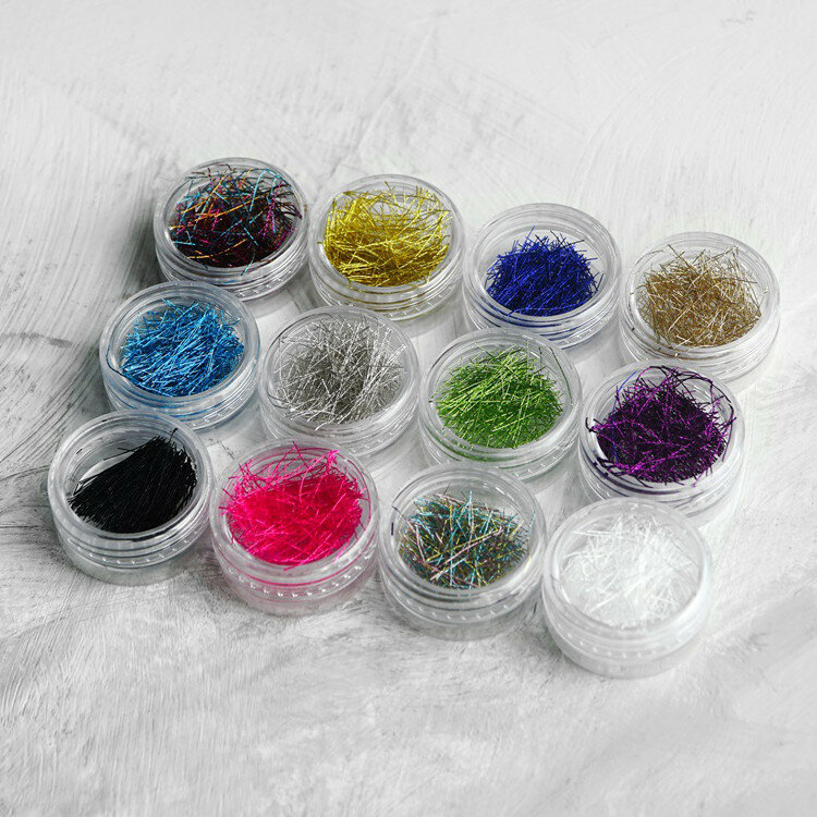Набор нитей для дизайна ногтей (12 цветов)